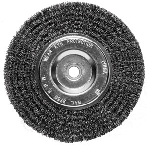Century Drill & Tool 6" x 1/2"/5/8" Coarse Bench Grinder .0118 Wire Wheel - CY76861