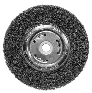 Century Drill & Tool 6" x 1/2"/5/8" Coarse Bench Grinder .0118 Wire Wheel Wide - CY76864