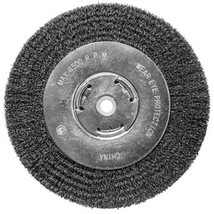 Century Drill & Tool 8" x 1/2"/5/8" Coarse Bench Grinder .0118 Wire Wheel Wide - CY76868