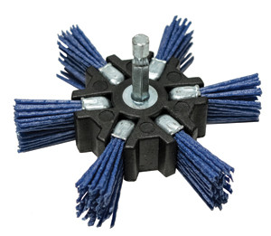 Century Drill & Tool 4" Fine Nylon Flap Brush Hex Shank - CY77343