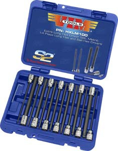VIM Tools 14 Pc Metric Long Hex Driver Set - VMHXLM100