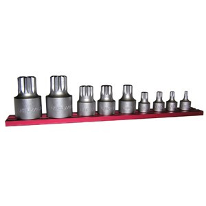 VIM Tools Stubby XZN Triple Square Drive Set on Mag Rail - VMXZNS1000