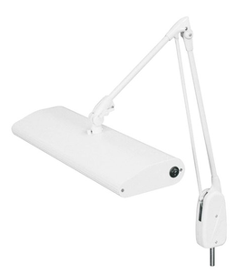 Dazor White 33" Fluorescent Pivot Base Task Lamp - 125C3-WH-FSB