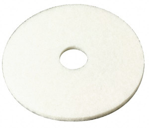 3M 5 Qty 1 Pack Spray Buffing Pad 20" Machine, White Pad, Polyester 7000000665 - 86140399
