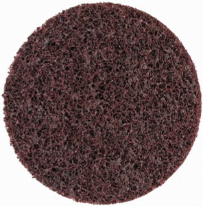 3M 3" Aluminum Oxide Quick Change Disc Type R Attachment, Medium Grade, Maroon, Non-Woven, 18,000 RPM, Roloc TR Compatible 7000000755 - 00222851