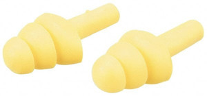 3M 100 Qty 1 Pack Reusable, Uncorded, 25 dB, Flange Earplugs Yellow, 100 Pairs 7000002321 - 06528004