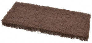 3M 10" Long x 4-5/8" x 1" Thick Wide Scouring Pad Heavy-Duty, Brown 7000002408 - 06683981