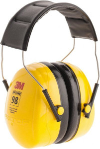 3M Over the Head Black & Yellow Earmuffs 25 NRR Rating 7000009670 - 89361315