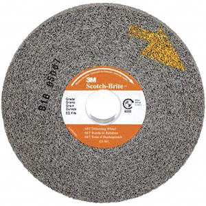 3M 8" Diam, 1" Face Width, 3" Center Hole, Fine Grade, Aluminum Oxide Deburring Wheel Convolute, Hard Density 7 Grade, 4,500 RPM 7000045853 - 01261544