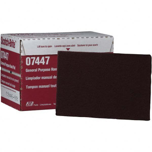 3M Hand Pads, Grade: Very Fine, Overall Length (Inch): 9, Width/Diameter (Inch): 6, Abrasive Type: Non-Woven, Abrasive Material: Aluminum Oxide, Pad Color: Red 7000045971 - 77854206