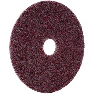 3M 5" Coarse Grade Aluminum Oxide Deburring Disc 7/8" Center Hole, Arbor Connection, Maroon, 10,000 Max RPM 7000046245 - 43349919