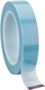 3M 1" Wide x 110 ft. Long x 5.3 mil Blue Vinyl Masking Tape Rubber Adhesive, 16 Lb/In Tensile Strength, Series 4737T 7000048627 - 06270540