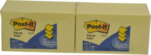 3M Pack of (12) 100 Sheet, 3 x 5", Note Pad/Writing Pad/Notebooks Yellow 7000052310 - 81385973