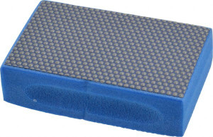 3M Super Fine Grade, 10 Grit, Diamond Hand Pad Blue, 2-1/4" Wide x 3-3/4" Long, Coated 7000082372 - 01054725