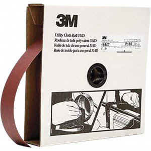 3M 1-1/2" x 50 Yd 180 Grit Aluminum Oxide Shop Roll Very Fine Grade, J Weighted Cloth Backing 7000118527 - 06363501