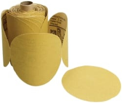 3M 5" Diam, 80 Grit FEPA, Aluminum Oxide Adhesive PSA Disc Gold, C Weighted Backing, Flexible, 12,000 Max RPM 7000119535 - 32704405