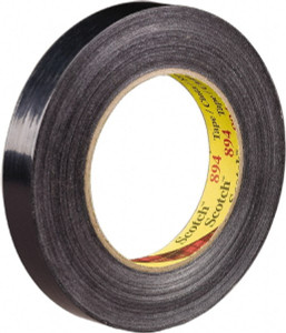 3M 18mm x 55m Black Rubber Adhesive Strapping Tape Polypropylene Film Backing, 6 mil Thick, 300 Lb Tensile Strength, Series 894 7000123465 - 79427811