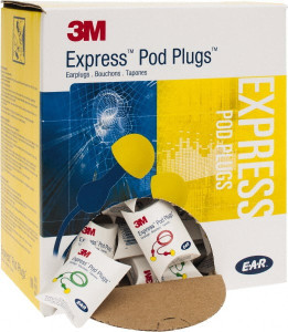 3M 100 Qty 1 Pack Disposable, Corded, 25 dB Earplugs Yellow, 100 Pairs 7000127179 - 09797614