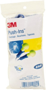 3M Earplugs, Disposable or Reusable: Disposable, Style: Corded, Noise Reduction Rating (dB): 28.00, Plug Shape: Bell, Insertion Method: No Roll (Push-In Stem), Size: Universal 7000128139 - 59228379