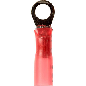 3M 22-18 AWG Partially Insulated Crimp Connection Circular Ring Terminal #8 Stud, 1" OAL x 0.31" Wide, Copper Contact 7000133396 - 73125825