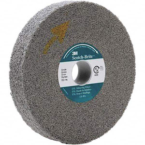 3M 6" Diam, 1/2" Face Width, 1" Center Hole, Fine Grade, Silicon Carbide Deburring Wheel Convolute, Hard Density 8 Grade, 6,000 RPM 7000136514 - 01174721