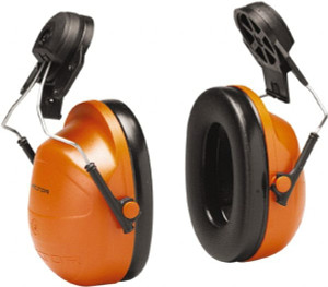 3M Hard Hat Cap Mounted Orange Foam Cushion Earmuffs 28 NRR Rating 7000141054 - 37652203