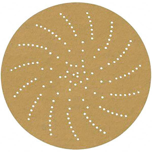 3M 5" Diam, 100 Grit FEPA, Aluminum Oxide Adhesive PSA Disc Medium Grade, Gold, Paper Backing, Flexible, Use with Random Orbital Sanders 7010029927 - 08224800