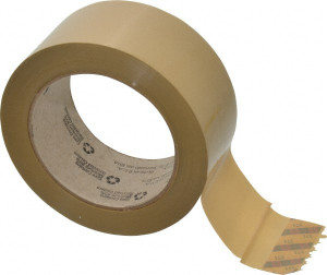 3M 2" x 110 Yd Natural (Color) Rubber Adhesive Sealing Tape Polypropylene Film Backing, 1.9 mil Thick, 44 Lb Tensile Strength, Series 371 7010311727 - 65363855