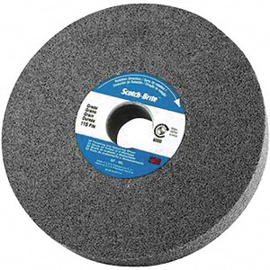 3M 6" Diam, 1" Face Width, 1" Center Hole, Very Fine Grade, Aluminum Oxide Deburring Wheel Convolute, Hard Density 7 Grade, 6,000 RPM 7010328769 - 01175751