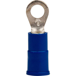 3M 12-10 AWG Partially Insulated Crimp Connection Circular Ring Terminal #8 Stud, 1.03" OAL x 0.38" Wide, Copper Contact 7010349245 - 77675510