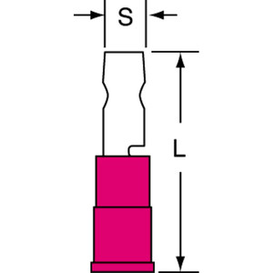 3M 22 to 18 AWG Crimp Bullet Connector Red Nylon Insulation 7010349632 - 72363872