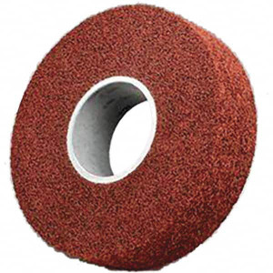 3M 8" Diam, 2" Face Width, 3" Center Hole, Coarse Grade, Aluminum Oxide Deburring Wheel Convolute, Hard Density 6 Grade, 4,500 RPM 7010366069 - 01261387