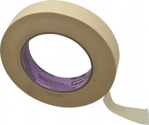3M 1" Wide x 180 ft. Long x 5.5 mil Tan Paper Masking Tape Rubber Adhesive, 23 Lb/In Tensile Strength, Series 2040 7100009455 - 06886923