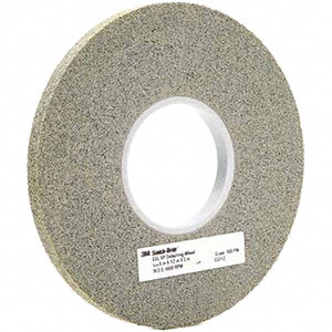 3M 8" Diam, 1/2" Face Width, 3" Center Hole, Fine Grade, Silicon Carbide Deburring Wheel Convolute, Hard Density 10 Grade, 4,500 RPM 7100018574 - 74014325