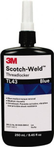 3M 250 mL, Blue, Medium Strength Liquid Threadlocker 24 hr Full Cure Time 7100039221 - 57520827