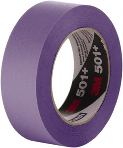 3M 24mm Wide x 55 m Purple Crepe Paper Masking Tape Rubber Adhesive, 33 Lb/In Tensile Strength, Series 501+ 7100086194 - 39154463