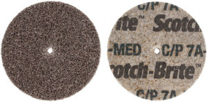3M 2" Diam, 1/8" Face Width, 1/8" Center Hole, Medium Grade, Aluminum Oxide Deburring Wheel Unitized, Hard Density 7 Grade, 22,100 RPM 7100099610 - 85140945