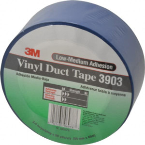 3M 50 Yd x 2" x 6.5 mil Blue Vinyl Duct Tape Rubber Adhesive, 13 Lb Tensile Strength, 200°F Max, Series 3903 7100155016 - 65322984