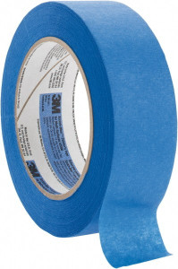 3M 1-1/2" Wide x 180 ft. Long x 5.7 mil Blue Paper Masking Tape 27 Lb/In Tensile Strength, Series 2090 7100187348 - 02999605
