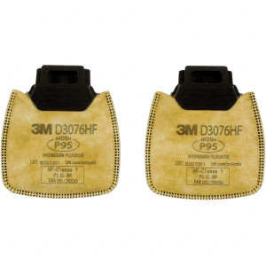 3M Half & Full Facepiece Cartridges & Filters, Type: Cartridge, NIOSH Filter Rating: P95, Protection Type: Acid Gas, Particulates, Color Code: Yellow, Manufacturers Series: D3076HF 7100213424 - 18978908