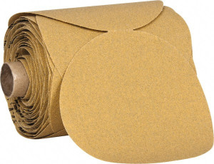 3M 5" Diam, 120 Grit Aluminum Oxide Adhesive PSA Disc Fine Grade, Yellow, C Weighted Backing, Flexible, Use with Random Orbital Sanders 00051144887002 - 85414696