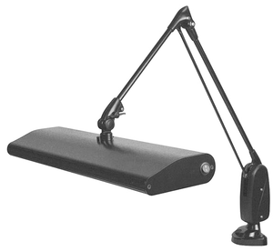 Dazor Black 33" Fluorescent Clamp Base Task Lamp - 124C3-BK-FSB