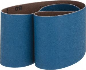 Made in USA 3" Wide x 24" OAL, 80 Grit, Zirconia Alumina Abrasive Belt Zirconia Alumina, Medium, Coated, X Weighted Cloth Backing 3 X 24 80 GR - 00081885