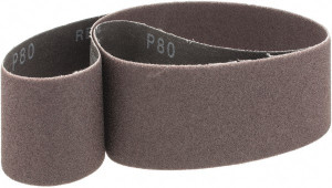 Made in USA 2" Wide x 42" OAL, 80 Grit, Aluminum Oxide Abrasive Belt Aluminum Oxide, Medium, Coated, X Weighted Cloth Backing 801034-35065 - 57789422