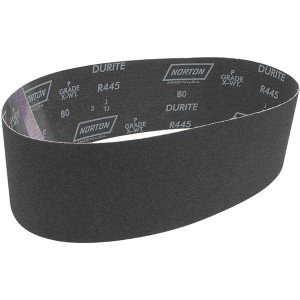 Norton 4" Wide x 36" OAL, 80 Grit, Silicon Carbide Abrasive Belt Silicon Carbide, Medium, Coated, Wet 78072717270 - 75915082