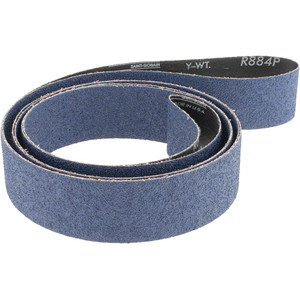 Norton 2" Wide x 132" OAL, 50 Grit, Zirconia Alumina Abrasive Belt Zirconia Alumina, Coarse, Coated, Y Weighted Cloth Backing, Series R824 78072750013 - 85119055