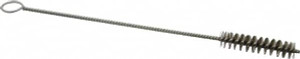 PRO-SOURCE 2" Long x 7/16" Diam Stainless Steel Twisted Wire Bristle Brush Single Spiral, 8" OAL, 0.006" Wire Diam, 0.11" Shank Diam 05058 - 03715885