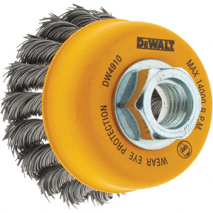 DeWALT 5/8-11 Threaded Arbor Cup Brush Crimped Wire, 0.02" Wire Diam DW4910 - 80482508 DeWALT 5/8-11 Threaded Arbor Cup Brush Crimped Wire, 0.02" Wire Diam DW4910 - 80482508