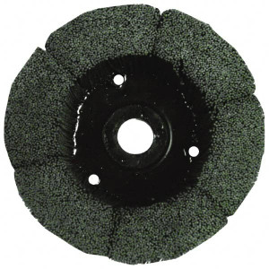Osborn 5" 80 Grit Silicon Carbide Straight Disc Brush Medium Grade, Plain Hole Connector, 1-1/2" Trim Length, 3/4" Shank Diam, 7/8" Arbor Hole 0004703200 - 41858861