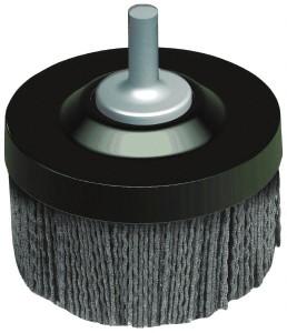 Osborn 2-1/2" 80 Grit Silicon Carbide Crimped Disc Brush Medium Grade, Quick Change Connector, 1-3/8" Trim Length, 1/4" Shank Diam 0004726000 - 41859497